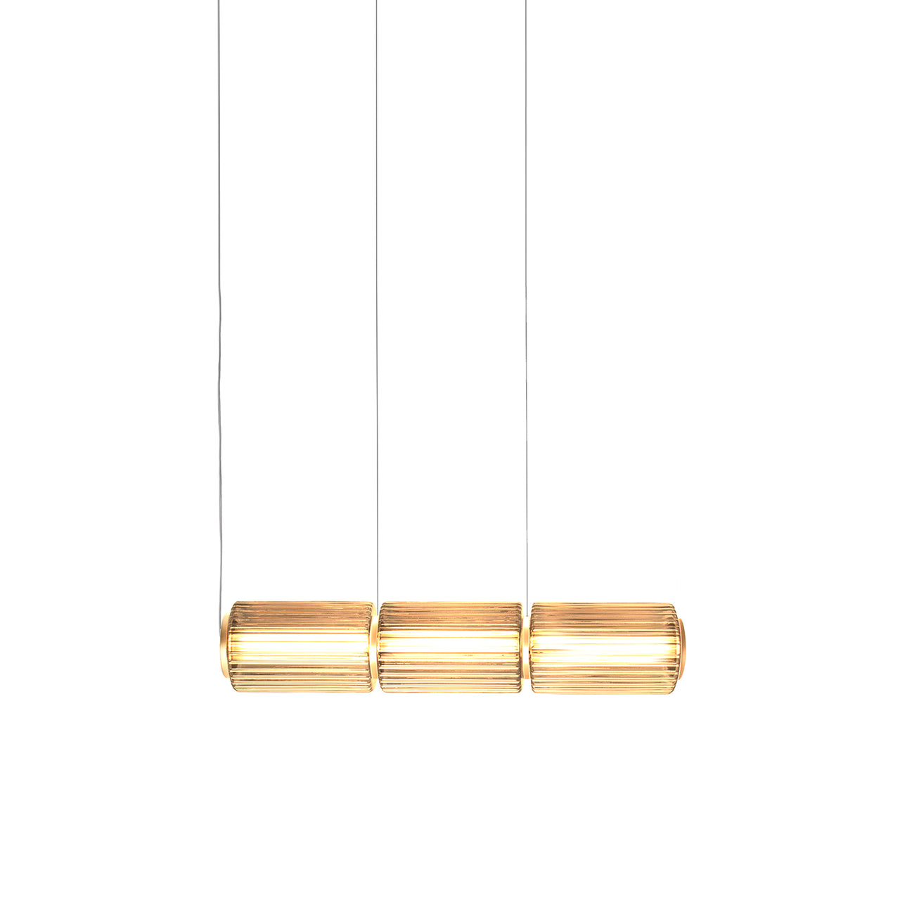 Column 175 Horizontal Pendant: 3 Units + Amber