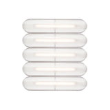 Vale System Ceiling/Wall Light: Horizontal + Side-to-Side + Vale 5 + Rust