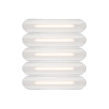 Vale System Ceiling/Wall Light: Horizontal + Side-to-Side + Vale 5 + Silica