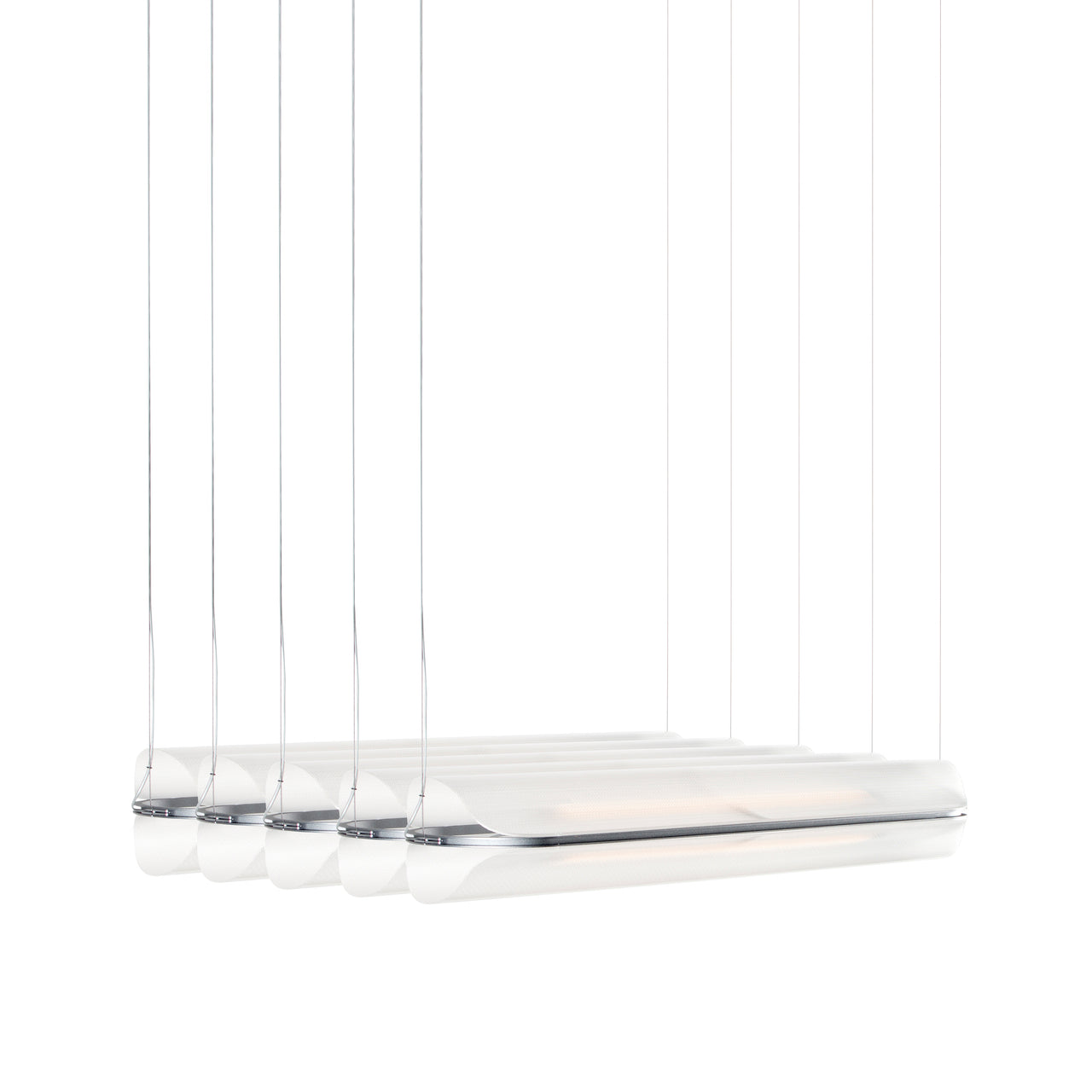 Vale System X-Axis Pendant Light: Horizontal + Side-to-Side + Vale 5 + Anthracite