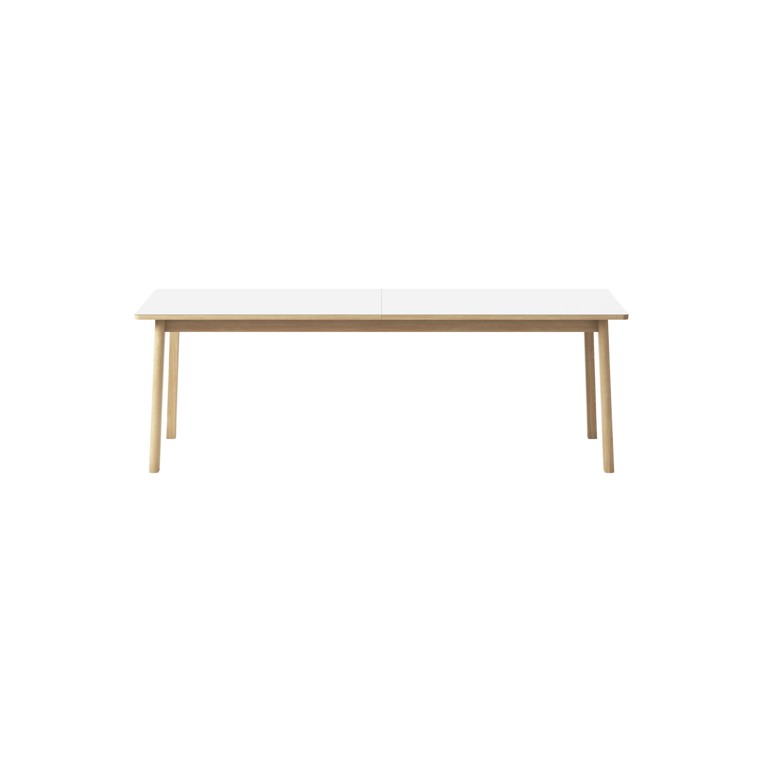 Ana Dining Table: White + Soaped Treated Oak