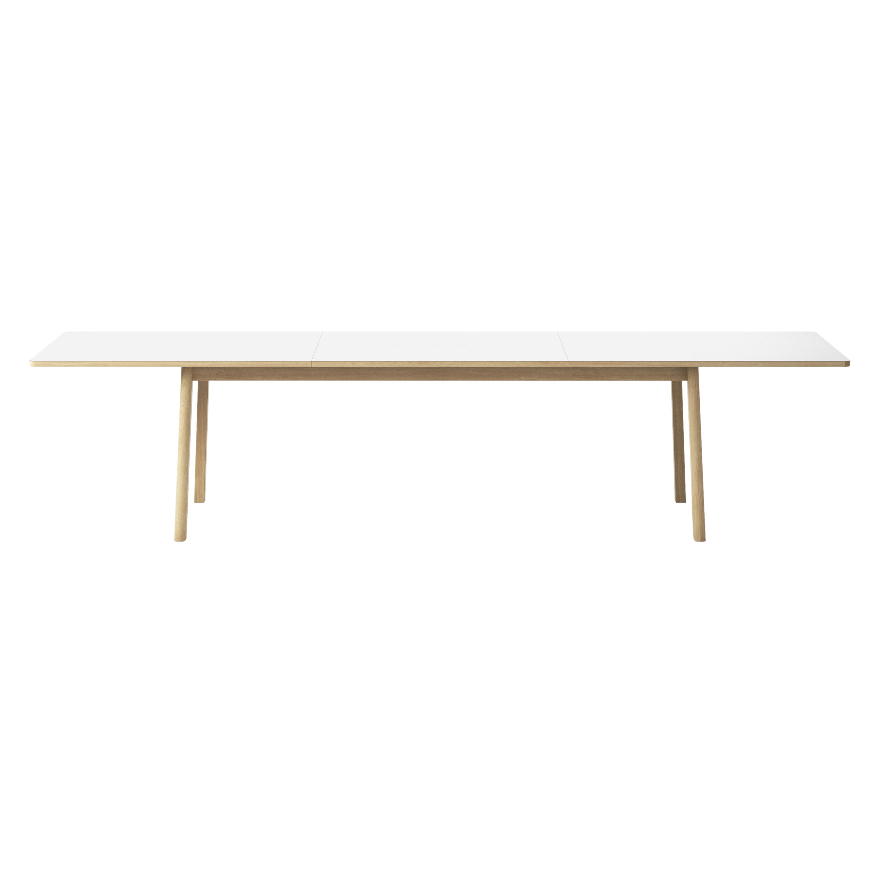 Ana Dining Table: White + Soaped Treated Oak