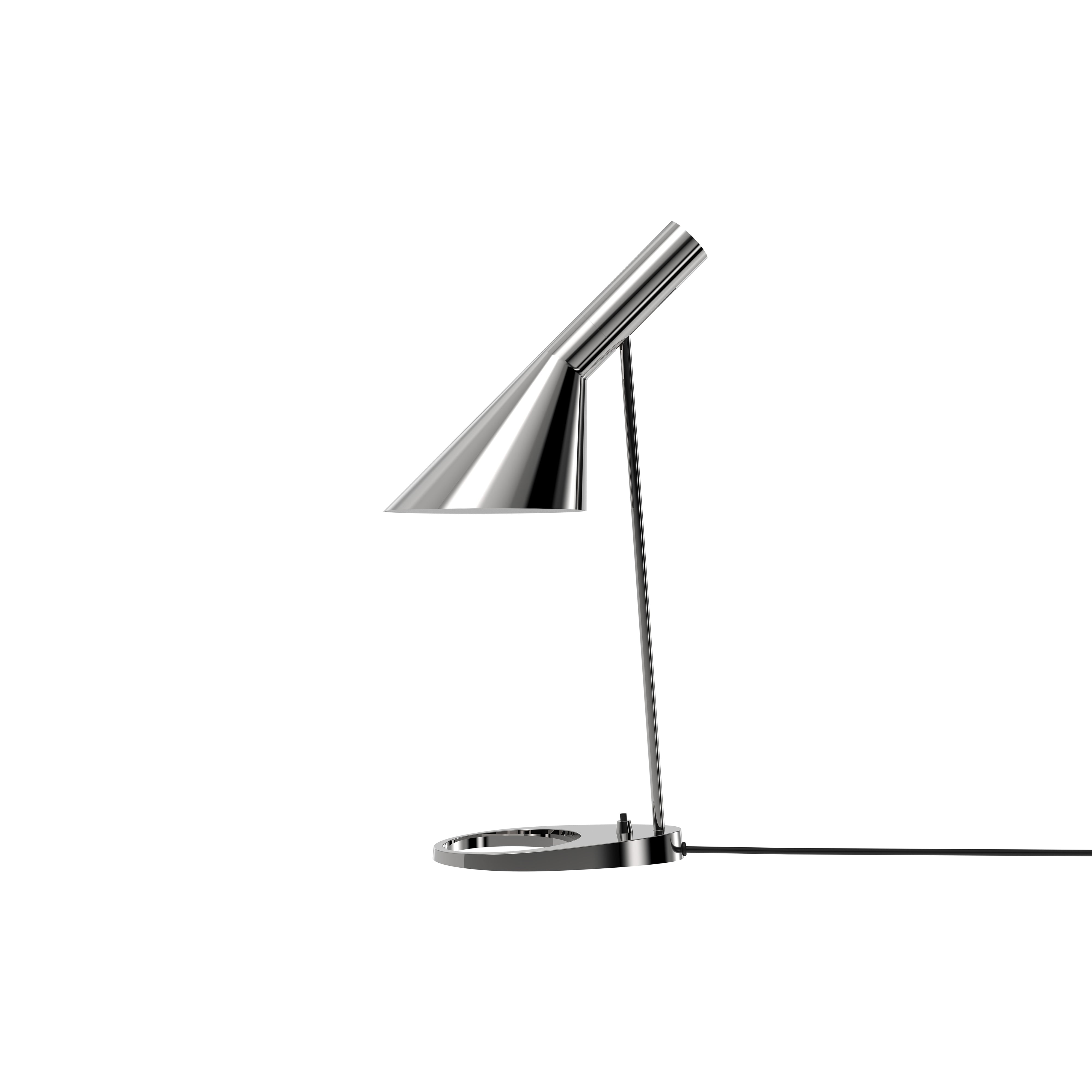 AJ Table Lamp: Polished Stainless Steel + Black