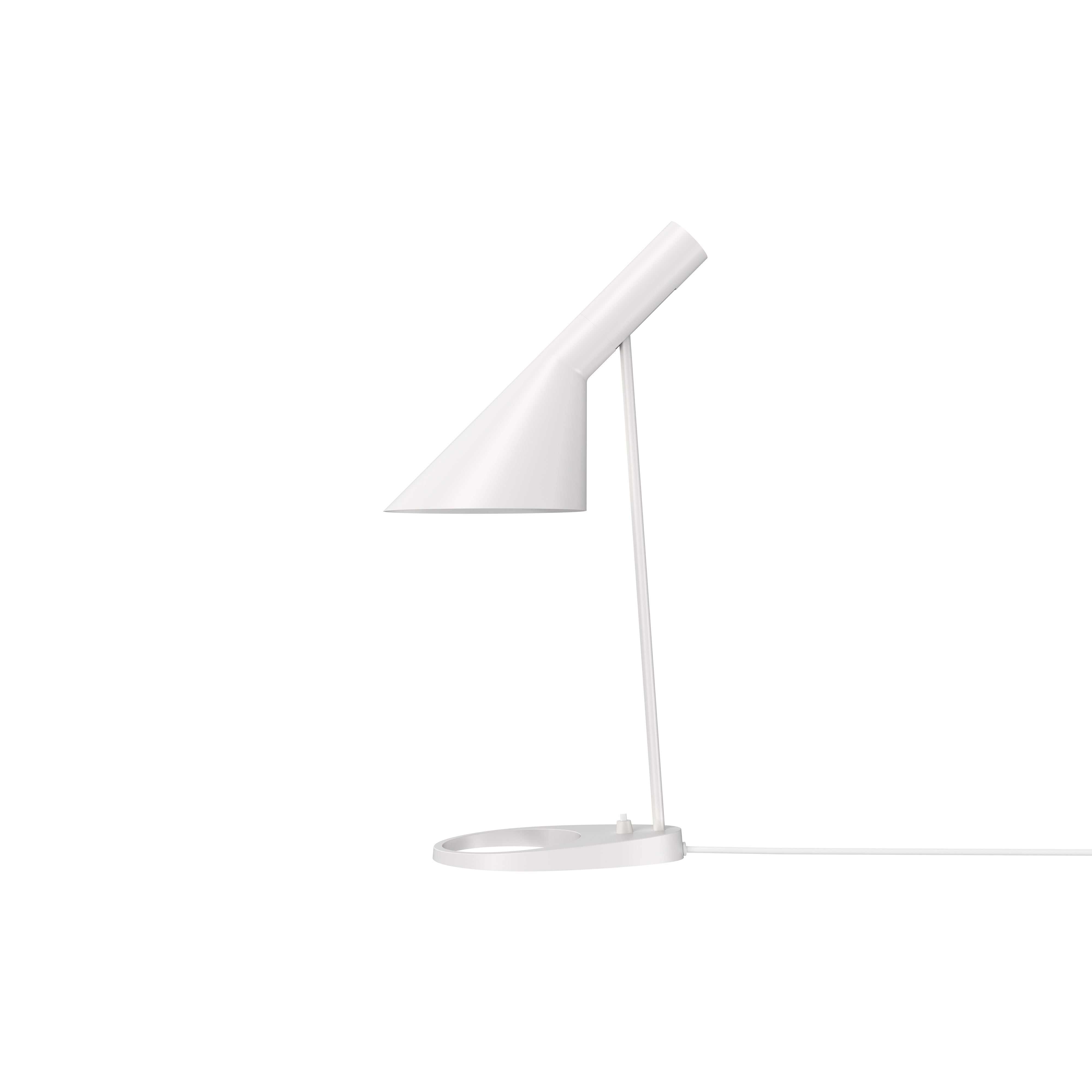 AJ Table Lamp: White + White