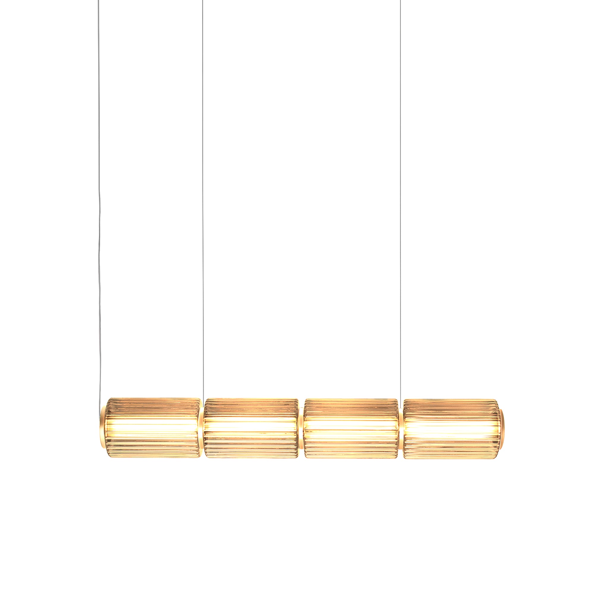 Column 175 Horizontal Pendant: 4 Units + Amber