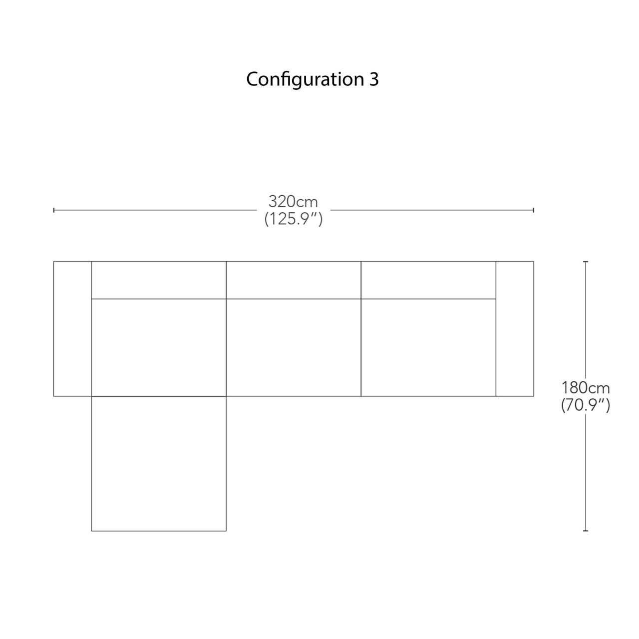 Arcade Modular Sofa: Configuration 3