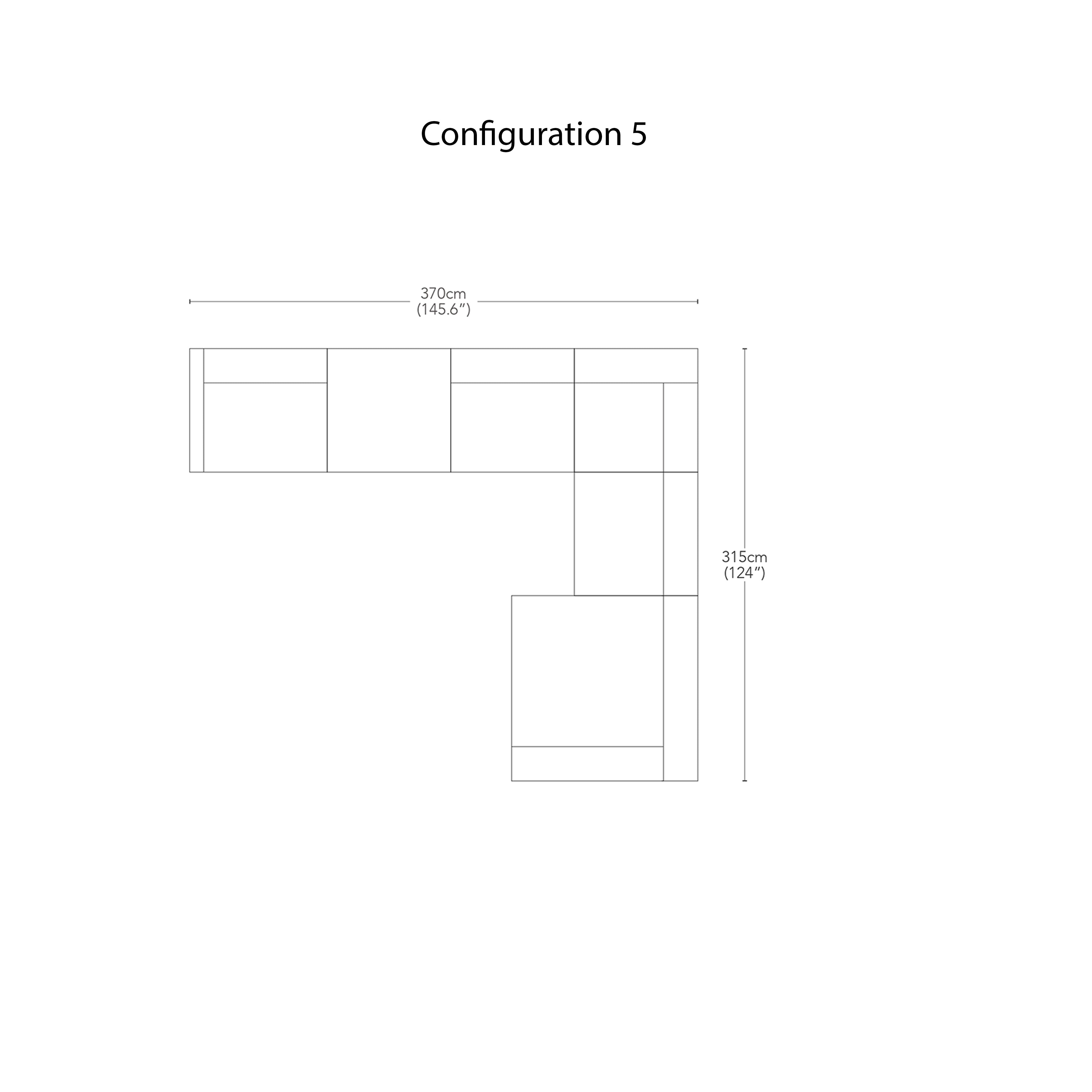 Arcade Modular Sofa: Configuration 5