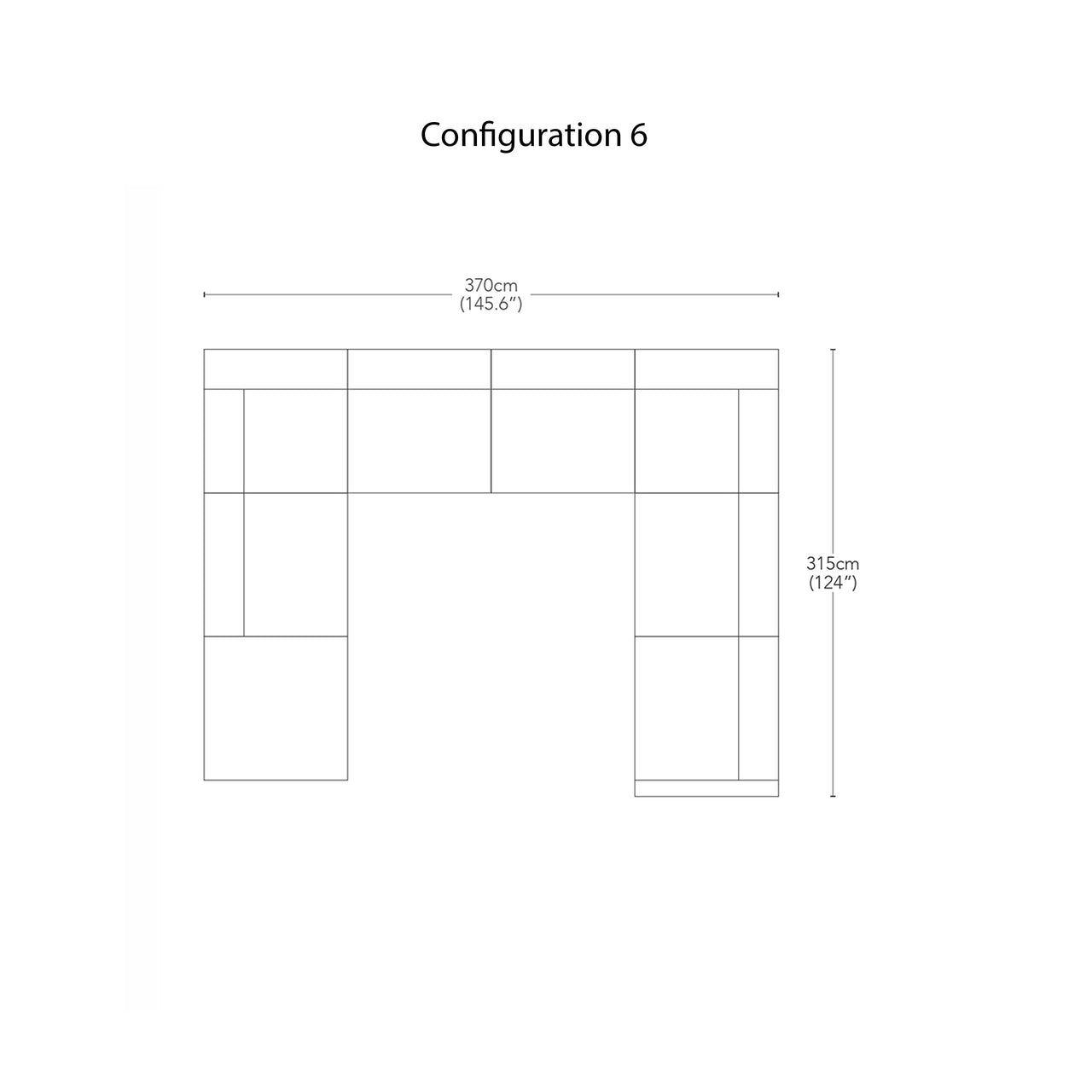 Arcade Modular Sofa: Configuration 6