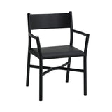 Ariake Armchair: Upholstered + Sumi Ash + Fible Black