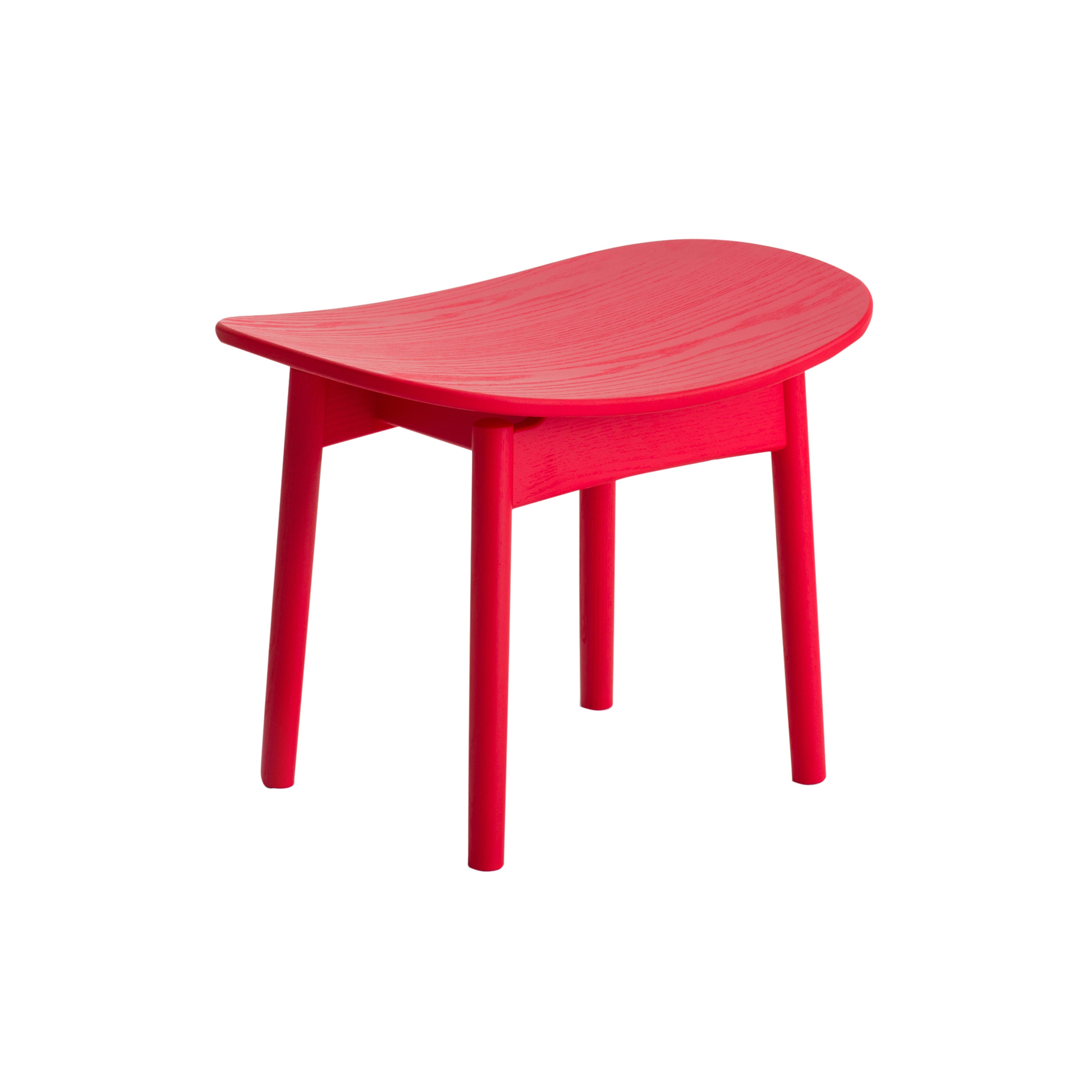 Saga Lounge Stool: Ash Red