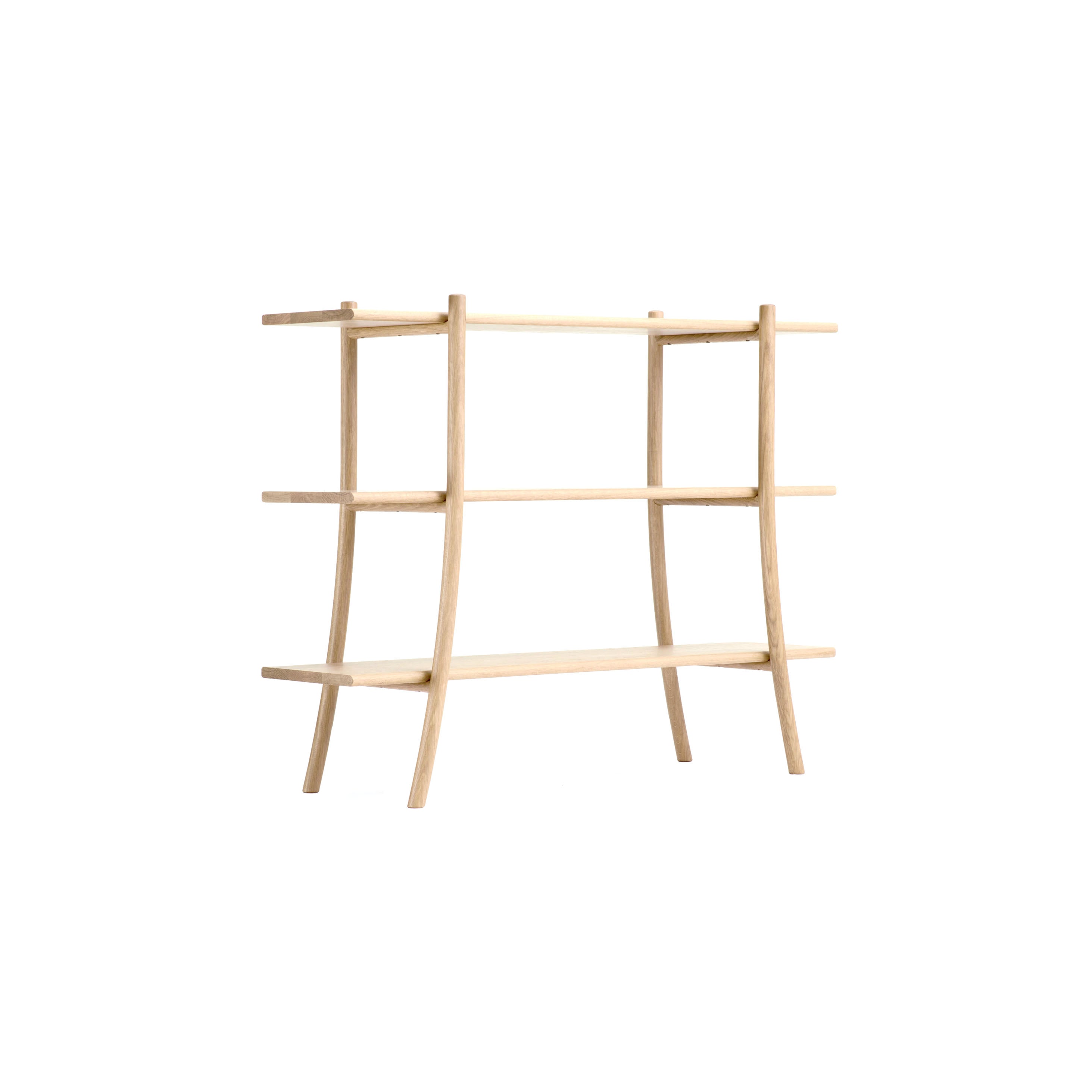 Skyladder Shelves: Low + White Oak