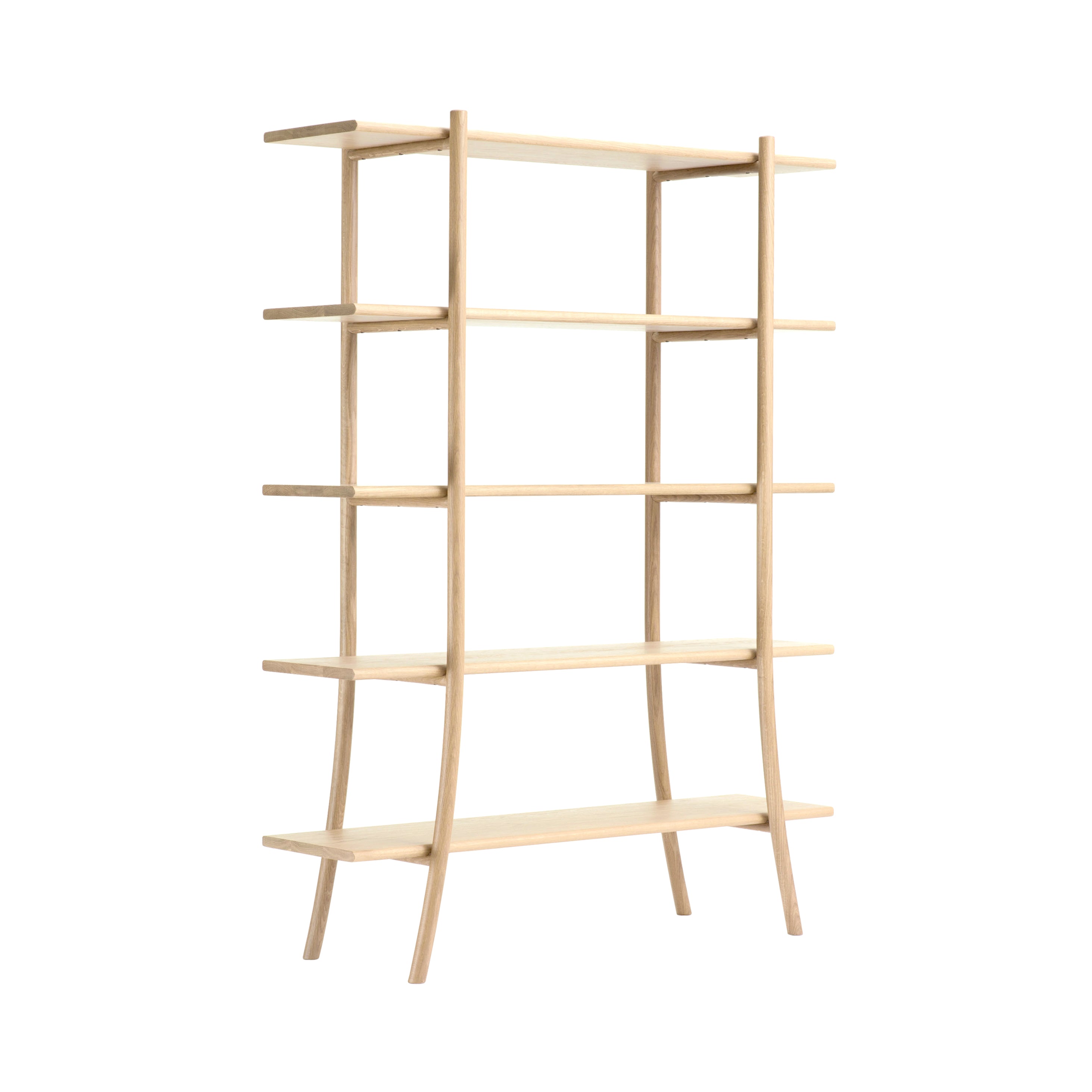 Skyladder Shelves: Tall + White Oak