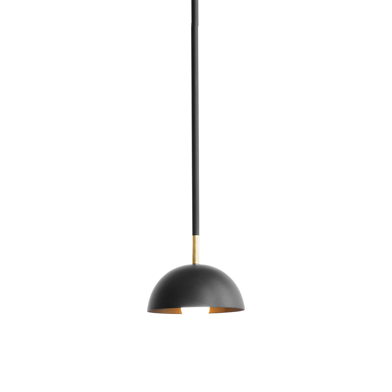 Beaubien Simple Shade Pendant: Brass