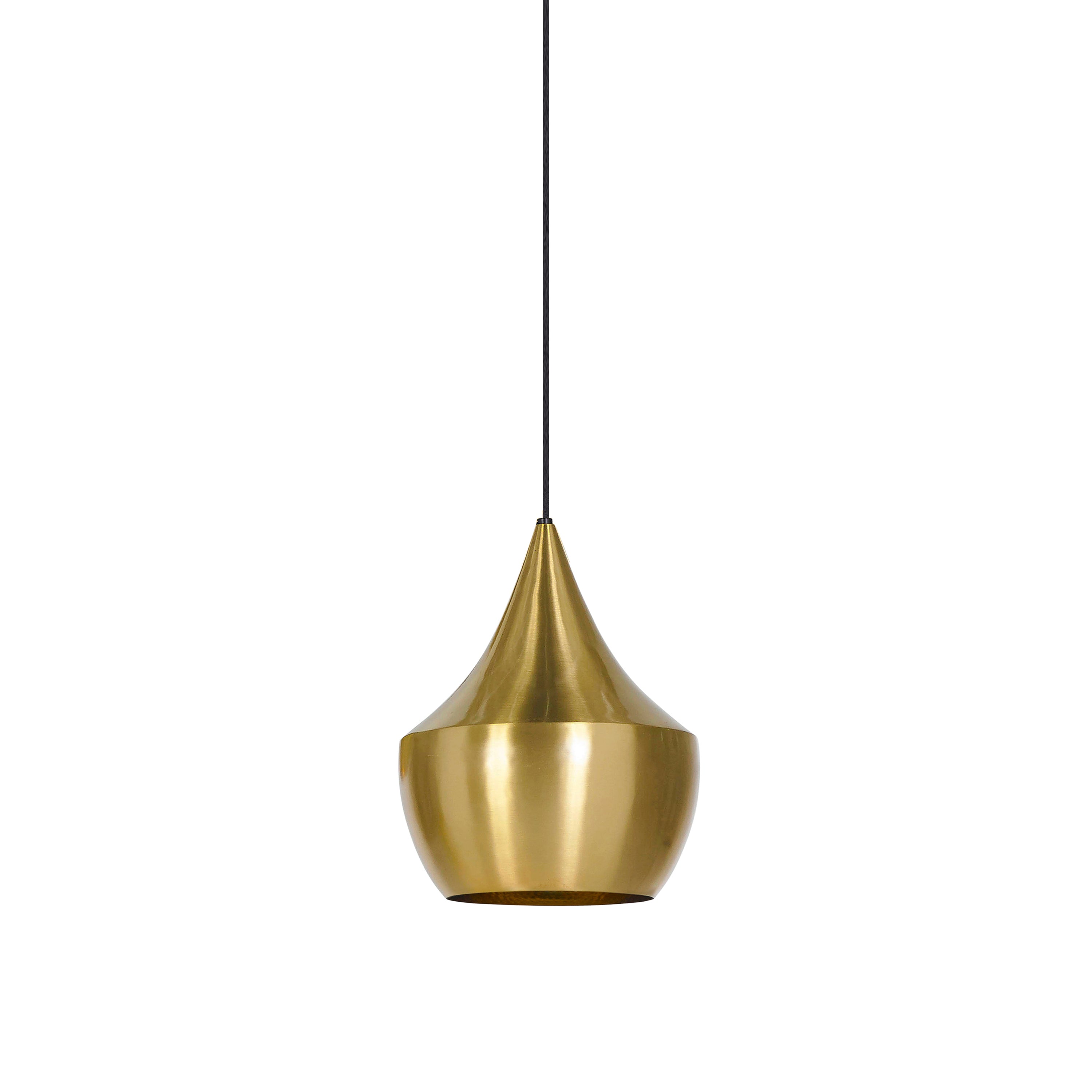 Beat Fat Pendant: Brushed Brass