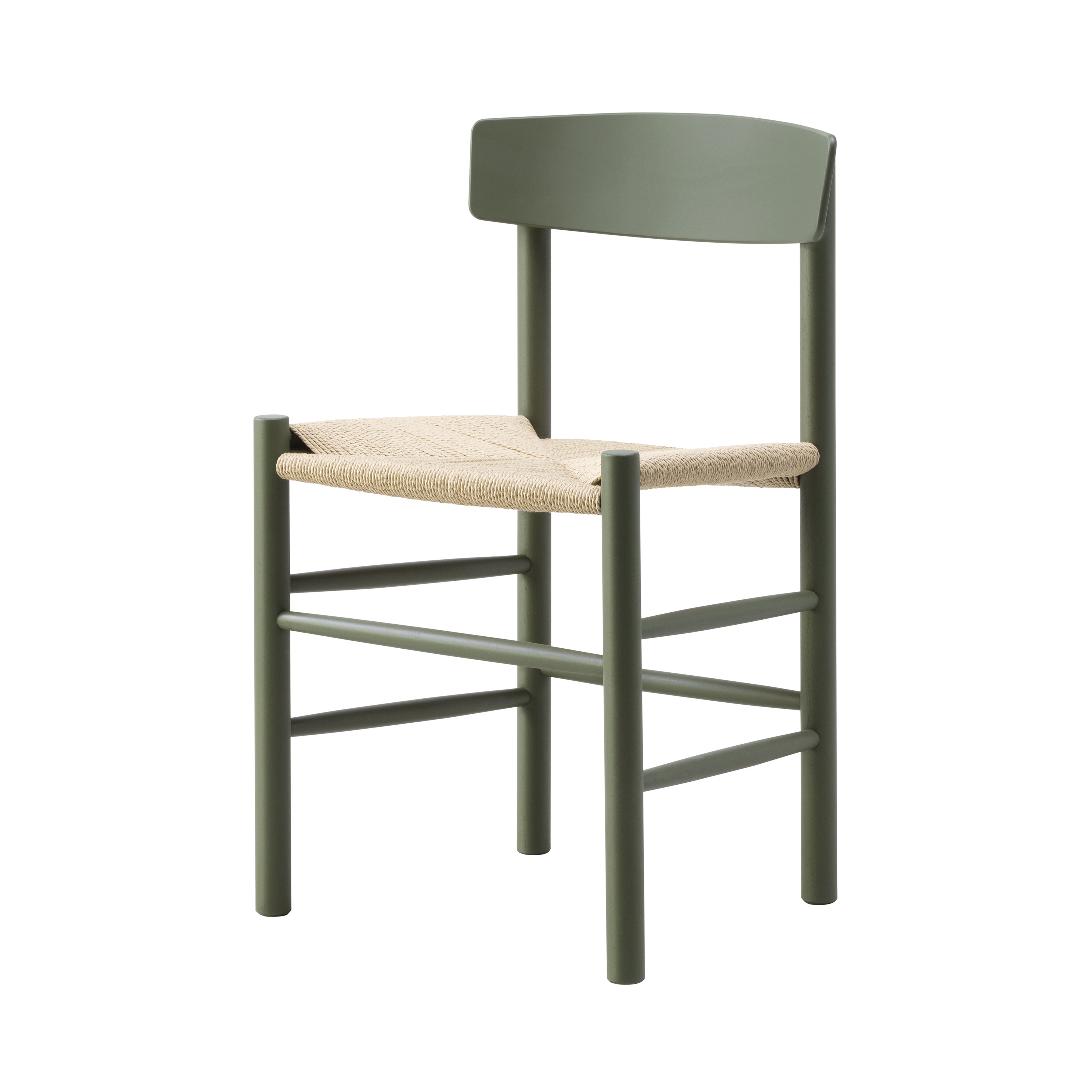 J39 Mogensen Chair: Khaki Green + Natural