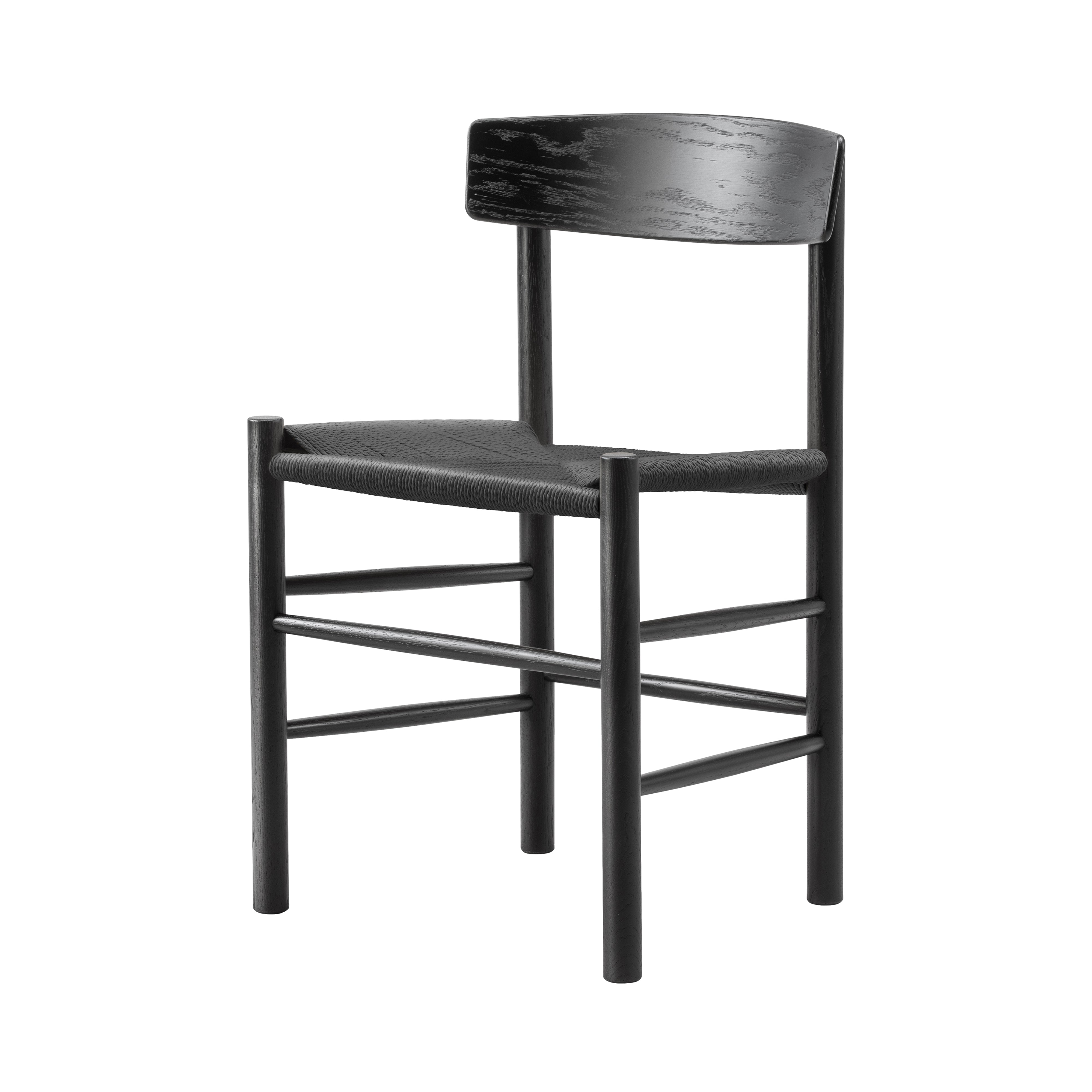 J39 Mogensen Chair: Black Lacquered Oak + Black