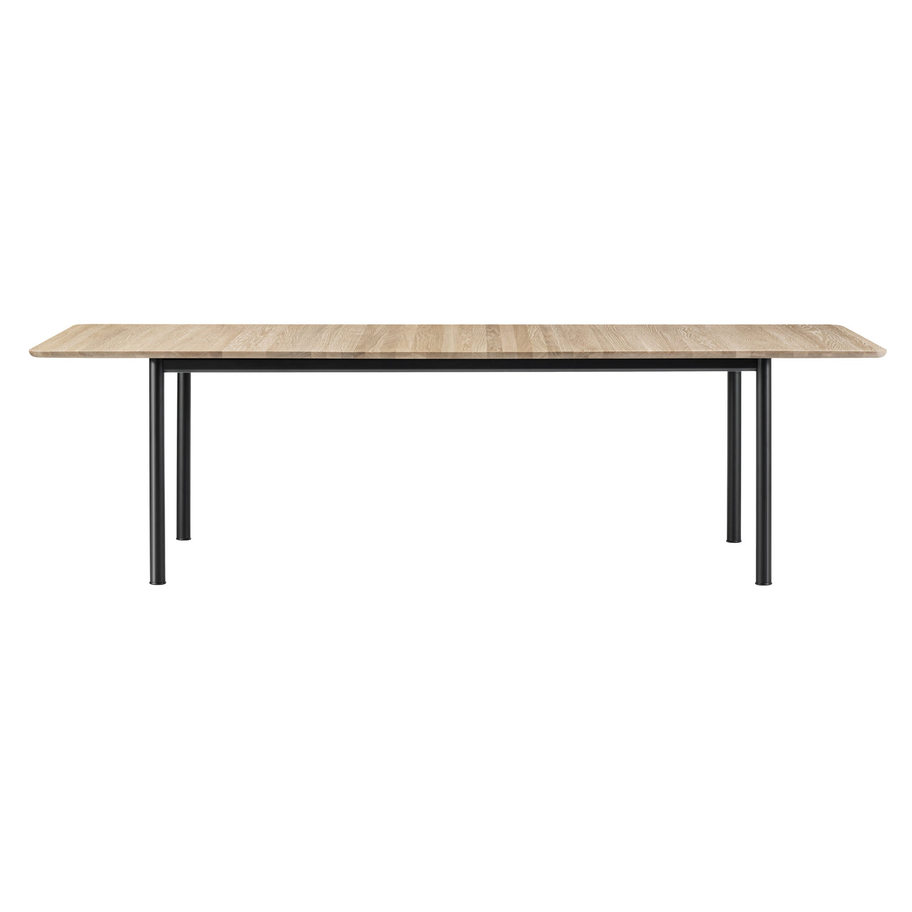 Plan Extendable Table: Light Oiled Oak + Black