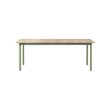 Plan Extendable Table: Light Oiled Oak + Modernist Green