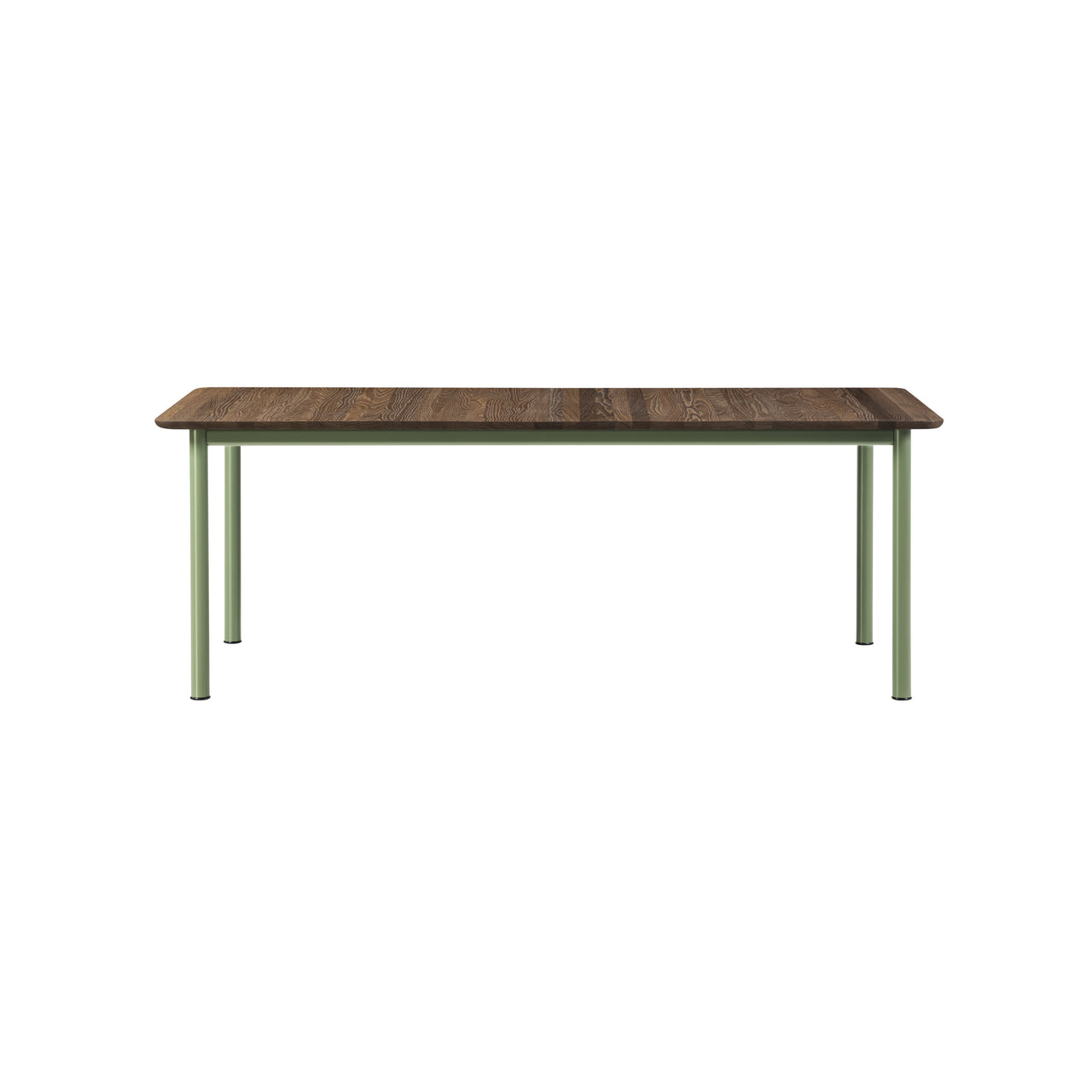 Plan Extendable Table: Smoked Oiled Oak + Modernist Green