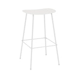 Fiber Bar + Counter Stool: Tube Base + Bar + White + Natural White