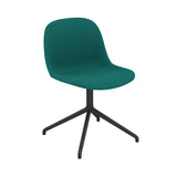 Fiber Side Chair: Swivel Base + Recycled Shell + Upholstered + Anthracite Black