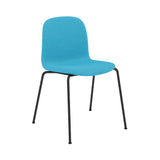 Visu Chair: Tube Base + Upholstered + Black