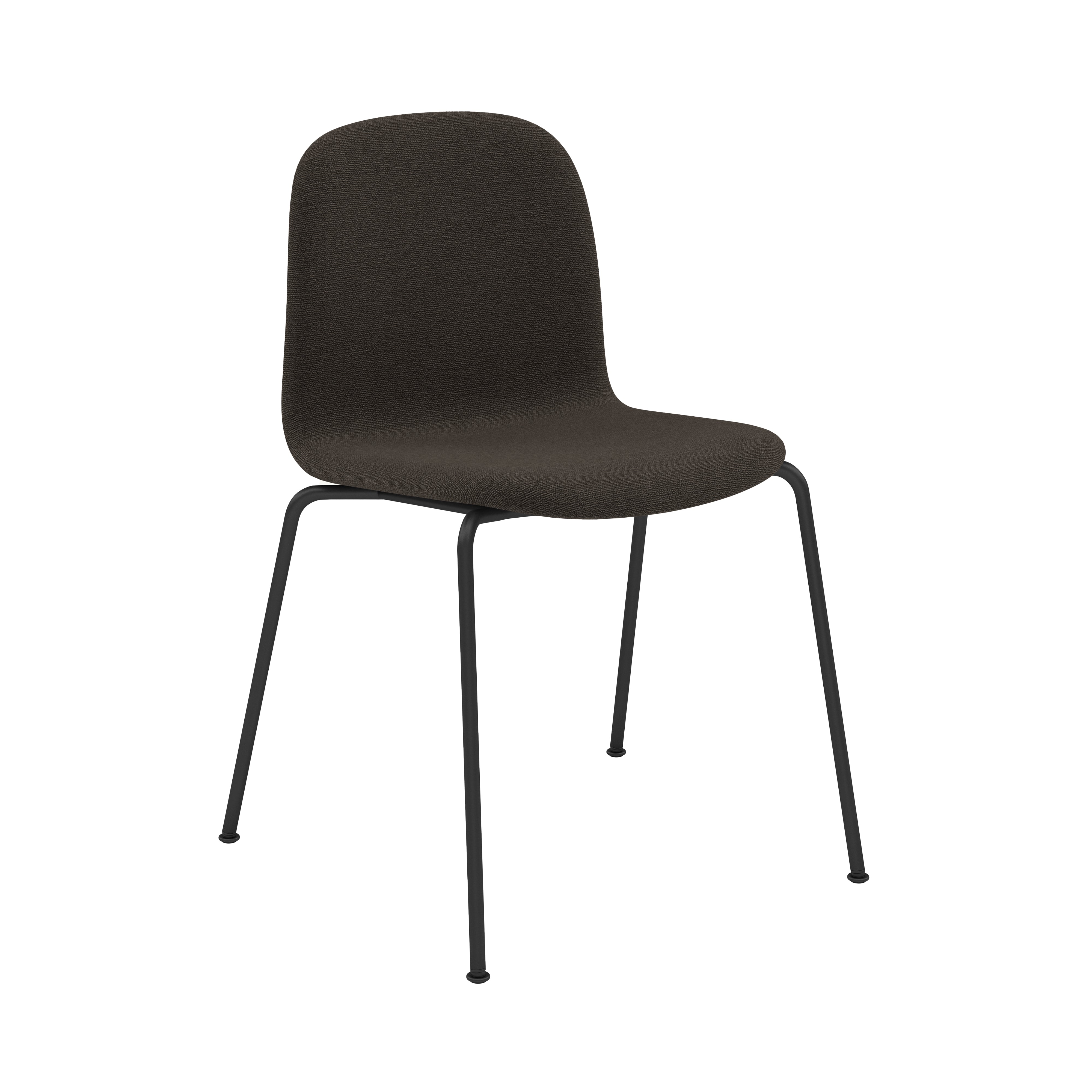 Visu Chair: Tube Base + Upholstered + Black