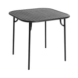 Week-End Square Dining Table with Slats: Black