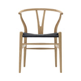 CH24 Wishbone Chair: Black + Soaped Oak