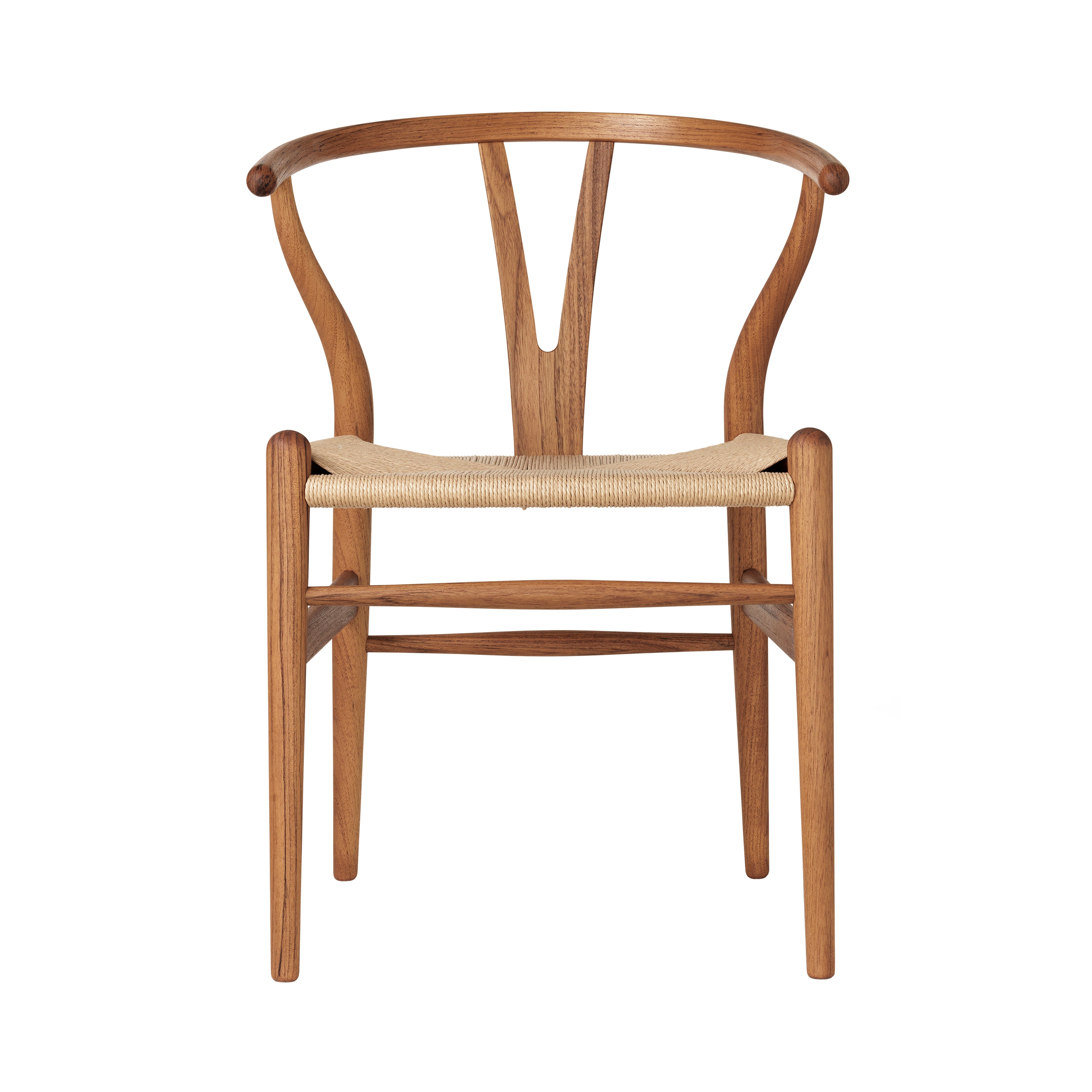 CH24 Wishbone Chair: Natural + Oiled Teak