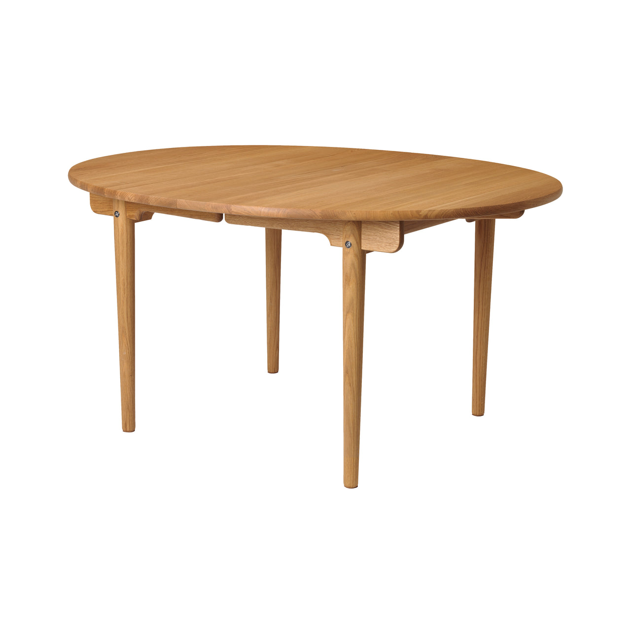 CH337 Dining Table: Oiled Oak + Without Leaf