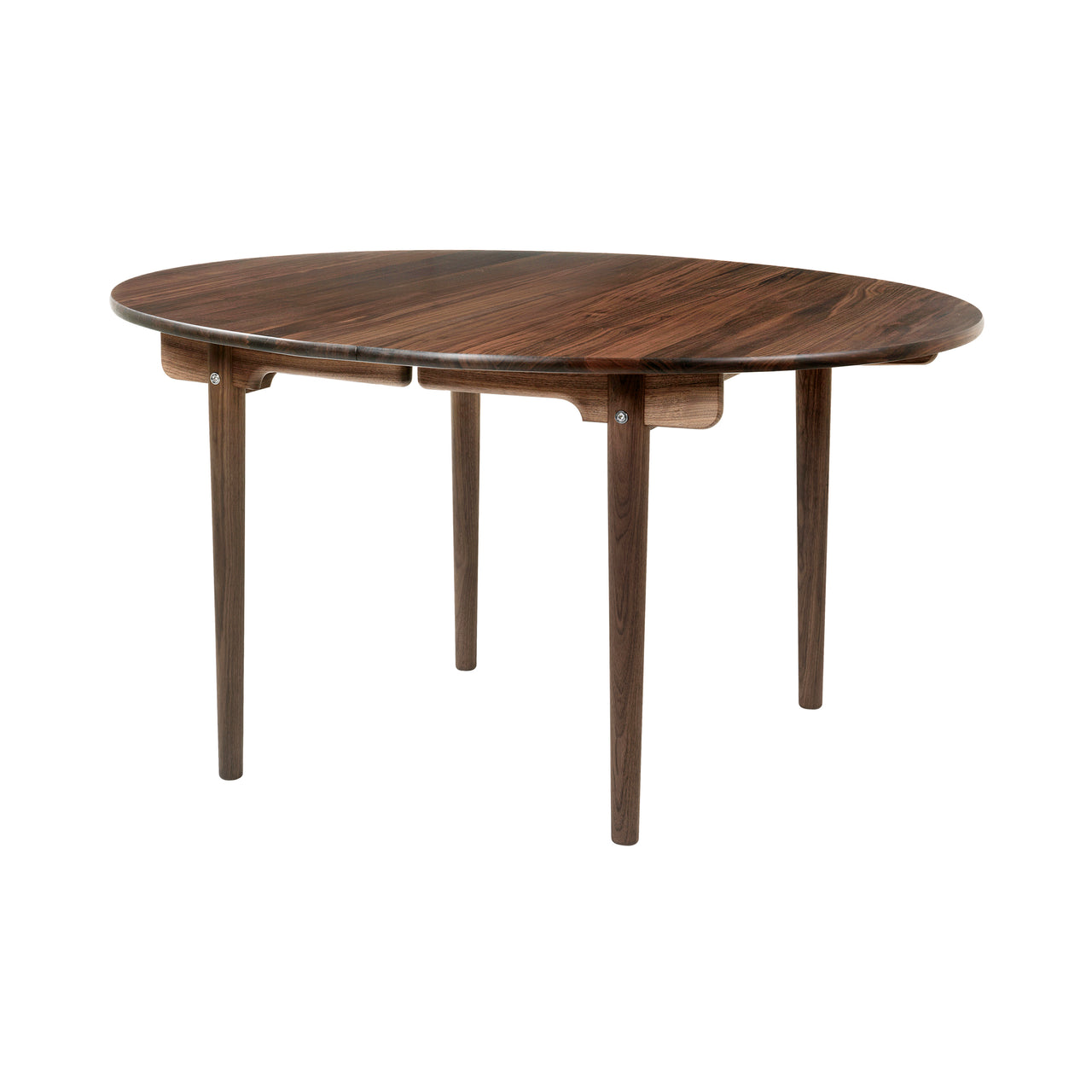 CH337 Dining Table: Oiled Walnut + Without Leaf