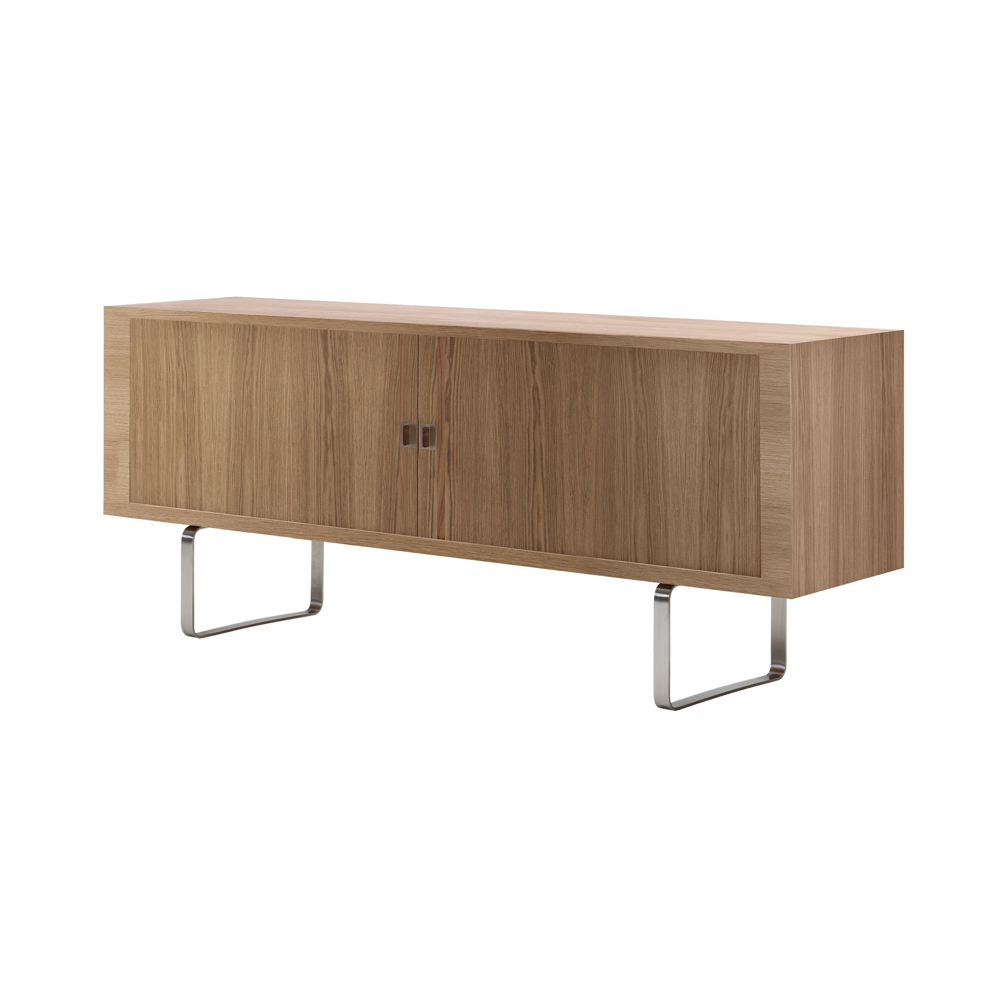 CH825 Credenza: Sled Base + Oiled Oak