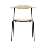 CH88T Dining Chair: Black Powder-Coated Steel + Soaped Oak