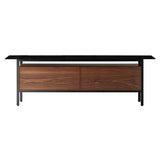 Chicago Wooden Door Sideboard: Large + Black Stained Walnut + Super-Matt Walnut + Black Nickel