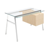 Homework 1 Desk: Double Drawer Right with Glass Top