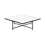 Coffee Table 90: White Marble + Black