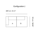 Connect Soft Modular Sofa: 2 Seater