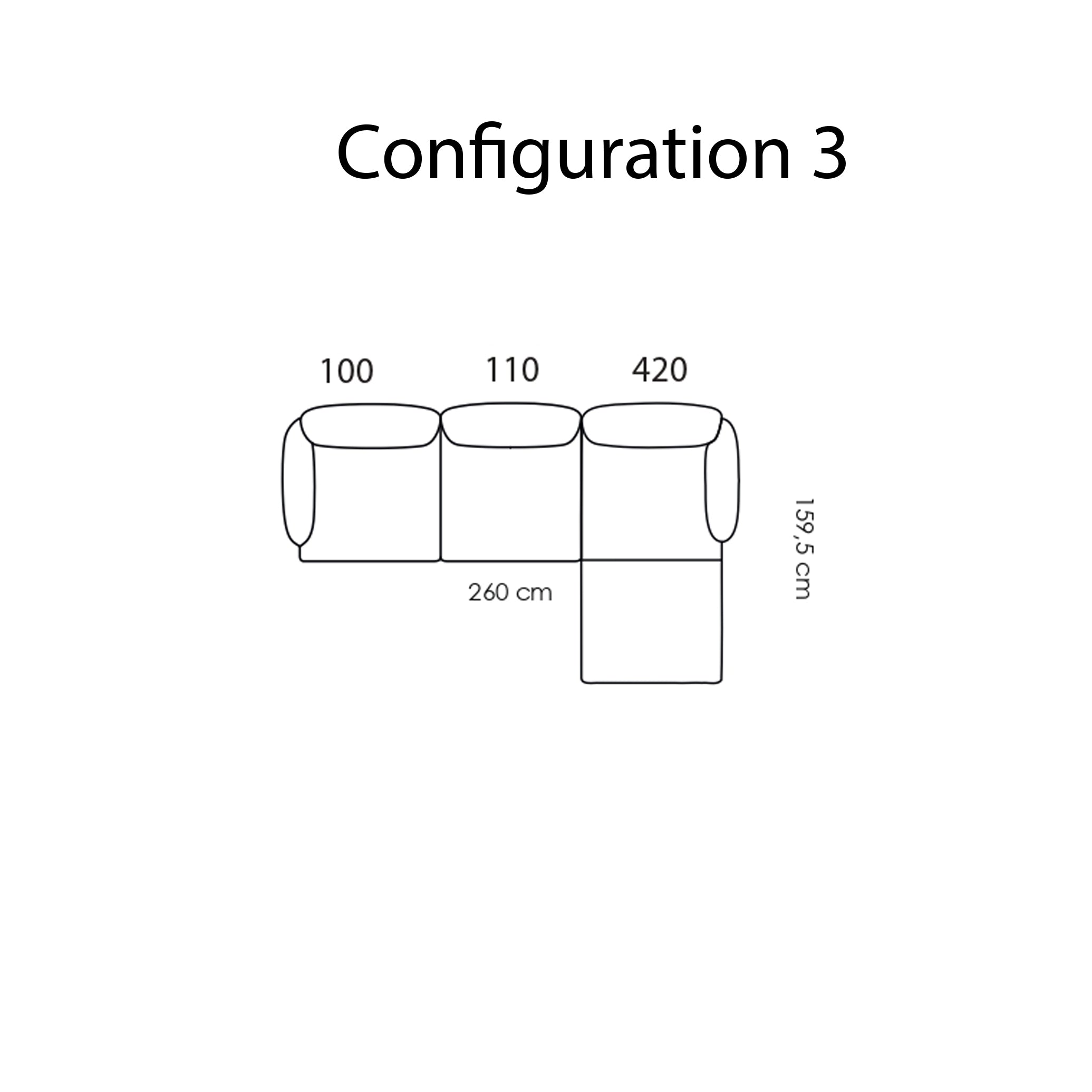 Ark Modular 3 Seater Sofa