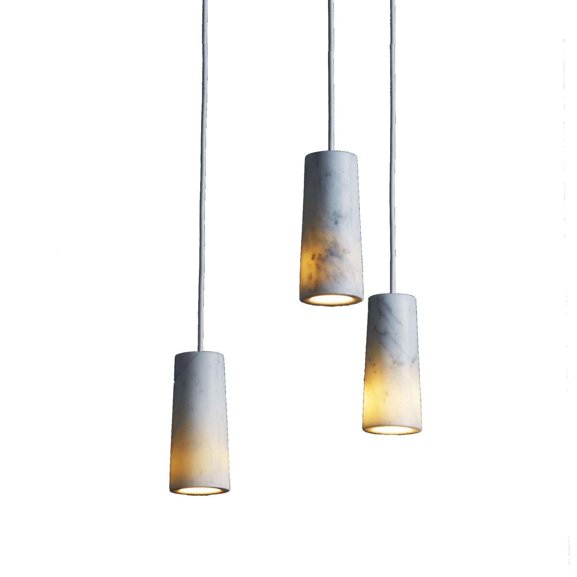 Core Pendant: 3 + Carrara Marble