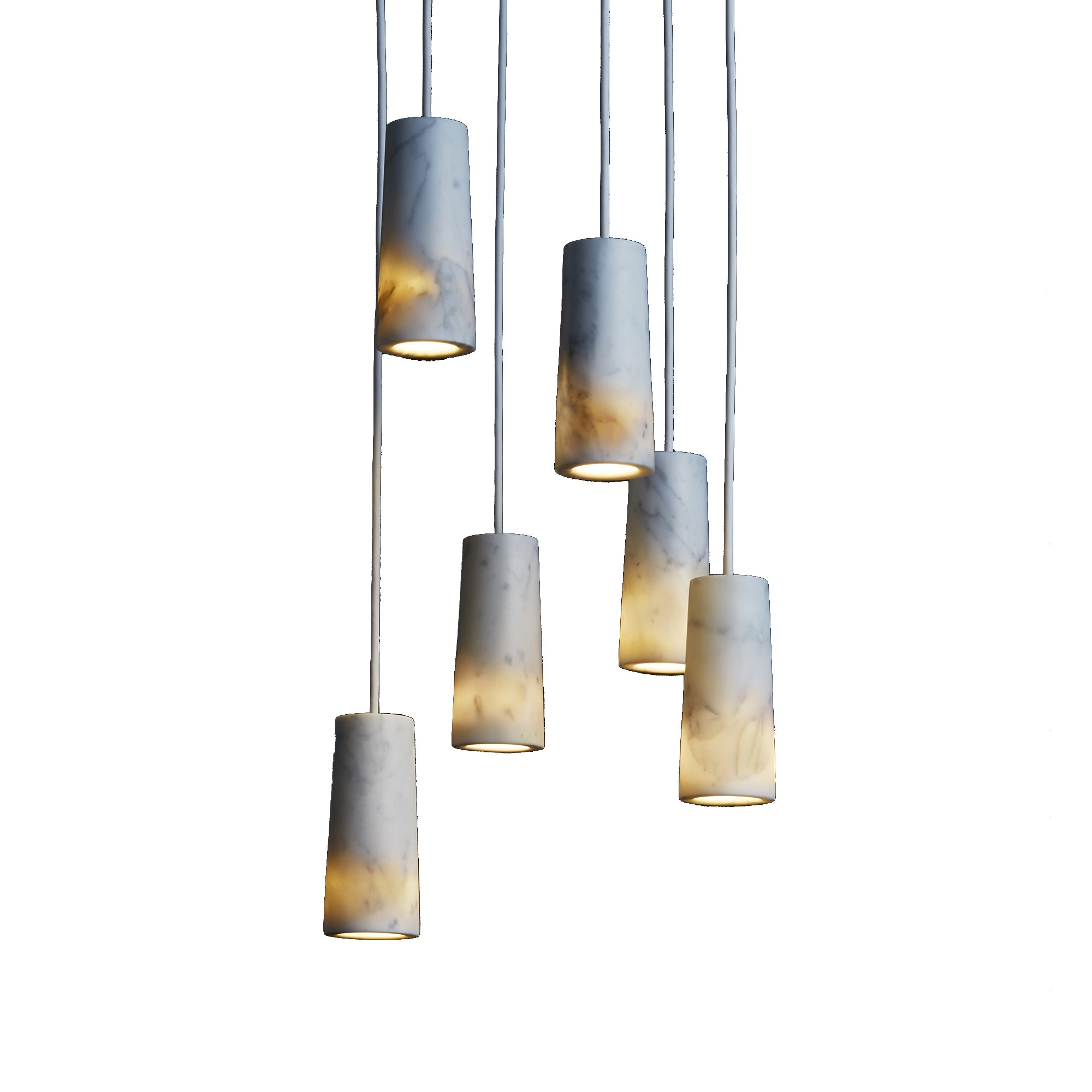 Core Pendant: 6 + Carrara Marble