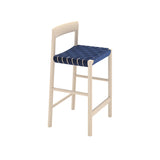 Stax Bar + Counter Stool: Webbing Seat + Counter + Ash + Navy Blue