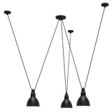 Les Acrobates N ° 325 Pendant Lamp: Extra Large + Black + Round