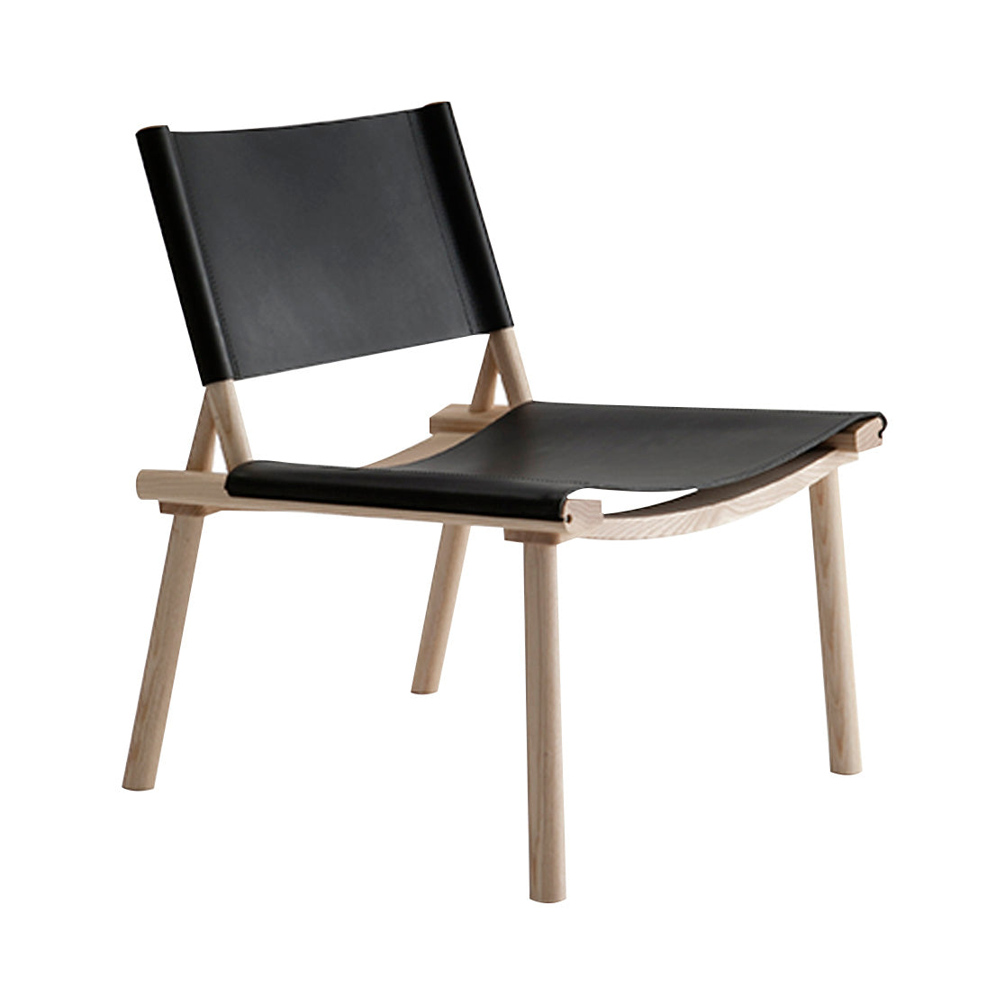 December Chair: Ash + Black Leather