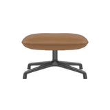 Doze Ottoman Swivel Base: Refine Leather Cognac