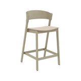 Cover Counter Stool: Upholstered + Dark Beige + Without Footrest