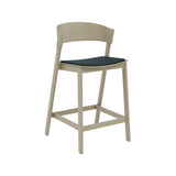 Cover Counter Stool: Upholstered + Dark Beige + Without Footrest