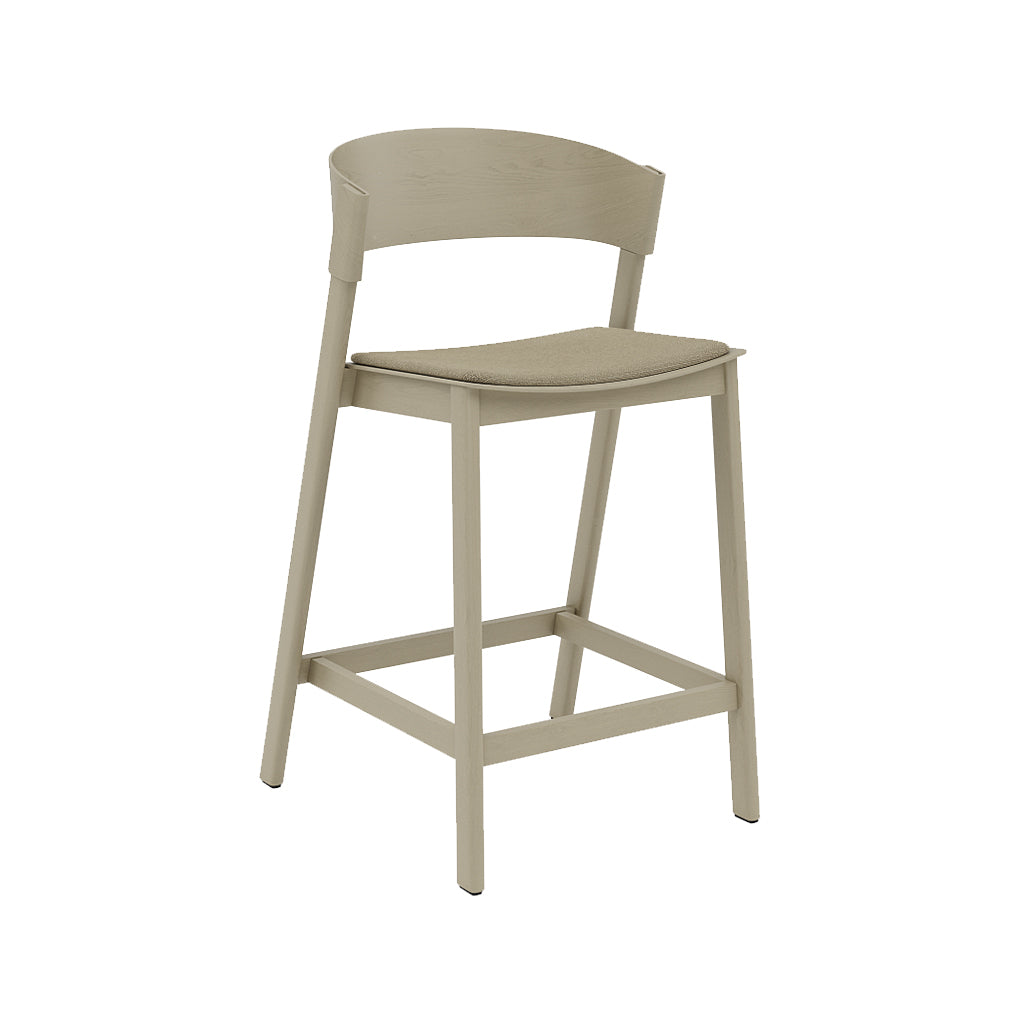 Cover Counter Stool: Upholstered + Dark Beige + Without Foot Protect