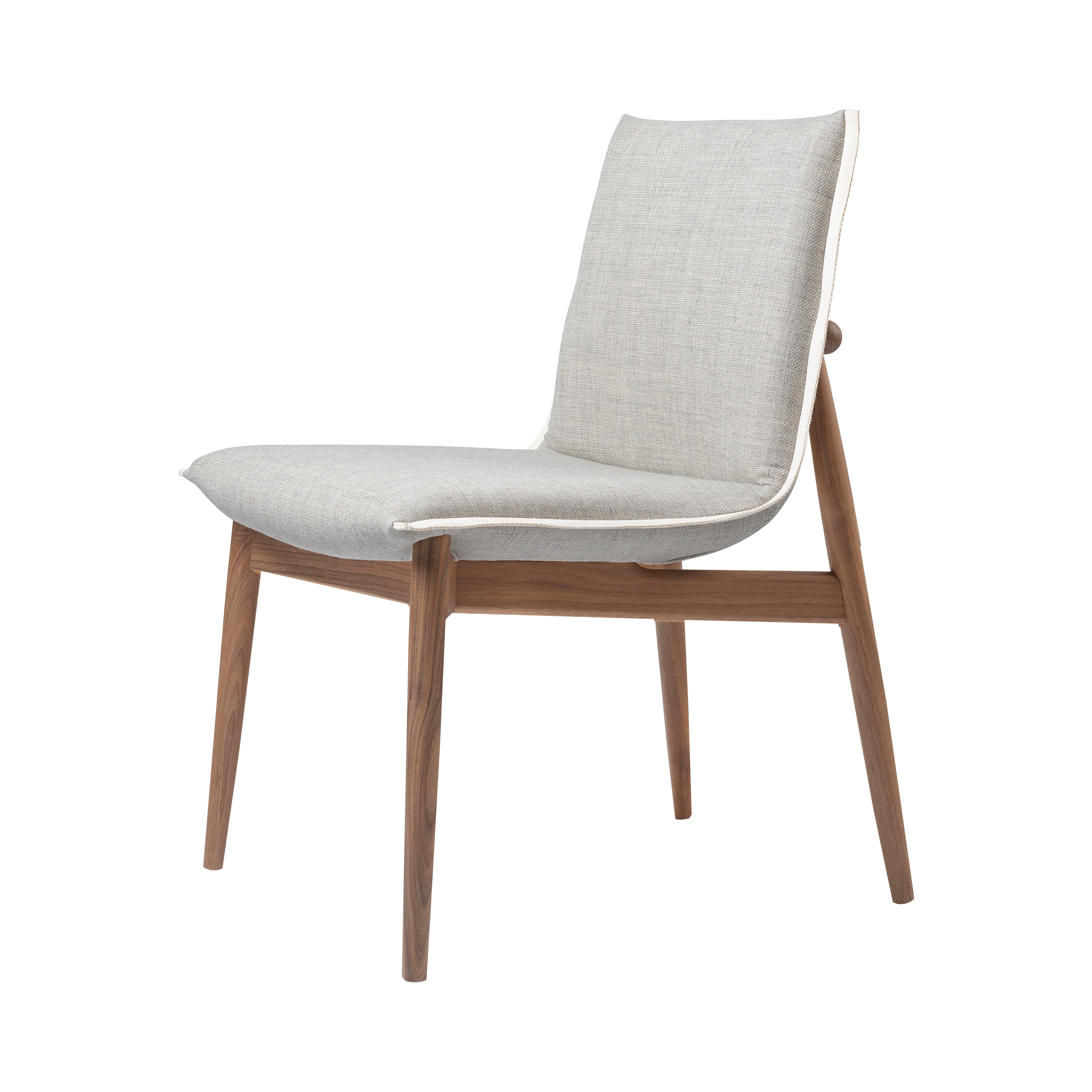 E004 Embrace Chair: Natural Edging Strip + Oiled Walnut