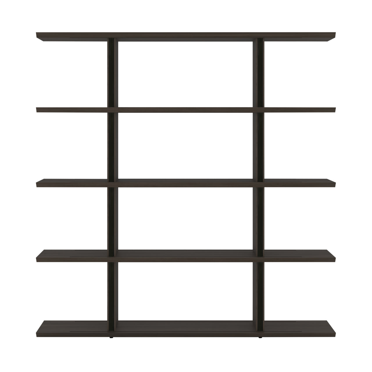 Stockholm Shelf: Composition 4 + Ebony Stained Oak + Anodized Aluminum Black